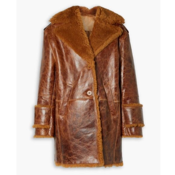 Remain Birger Christensen Brown Skyla Shearling Coat
